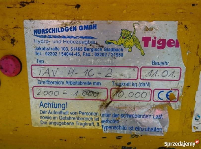 SUWNICA TIGER TRAGKRAFT TRAVERSE MASZT 10000 Małomice