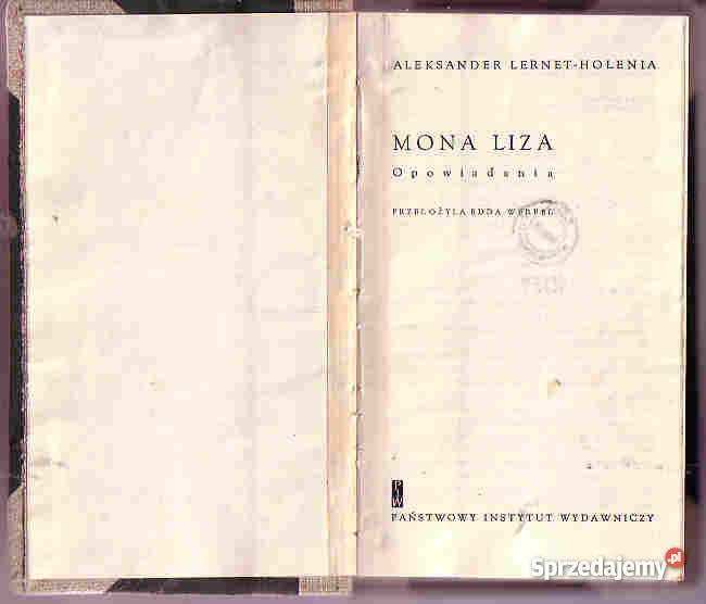 4180 MONA LIZA OPOWIADANIA ALEKSANDER LERNET HOL Czyrna