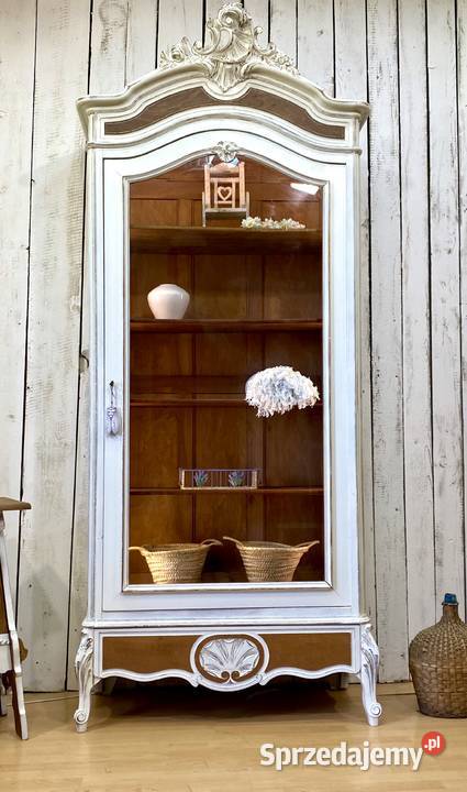 Biblioteka witryna LUDWIK XV Antyk biała 1913 r