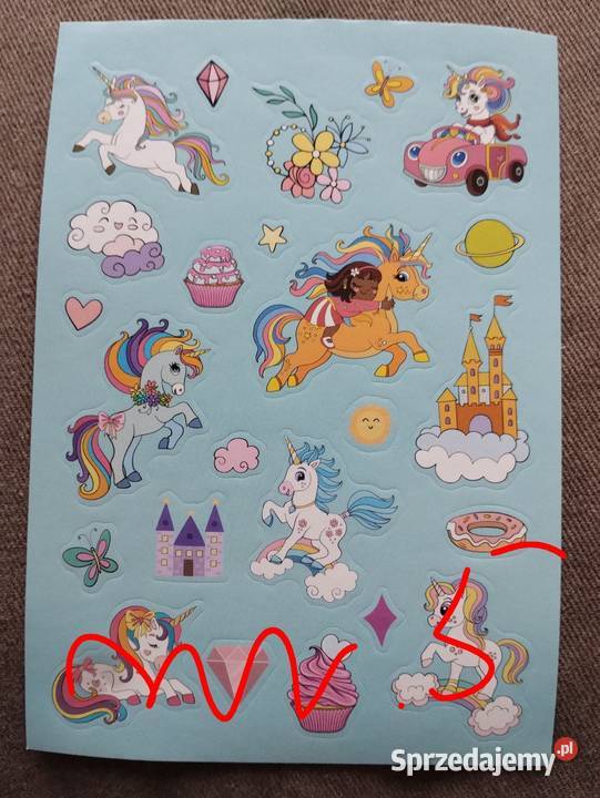Jednorożce naklejki Artykuły szkolne Siemiatycze