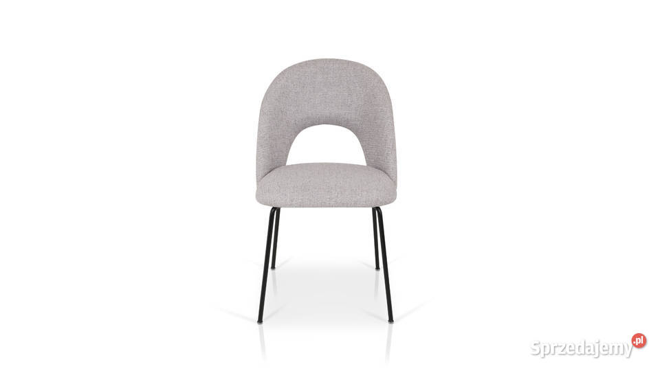 Krzesło tapicerowane Alari szare na czarnych śląskie Katowice