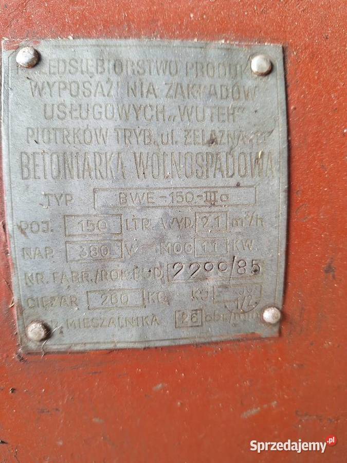 Betoniarka 150L Koziegłowy