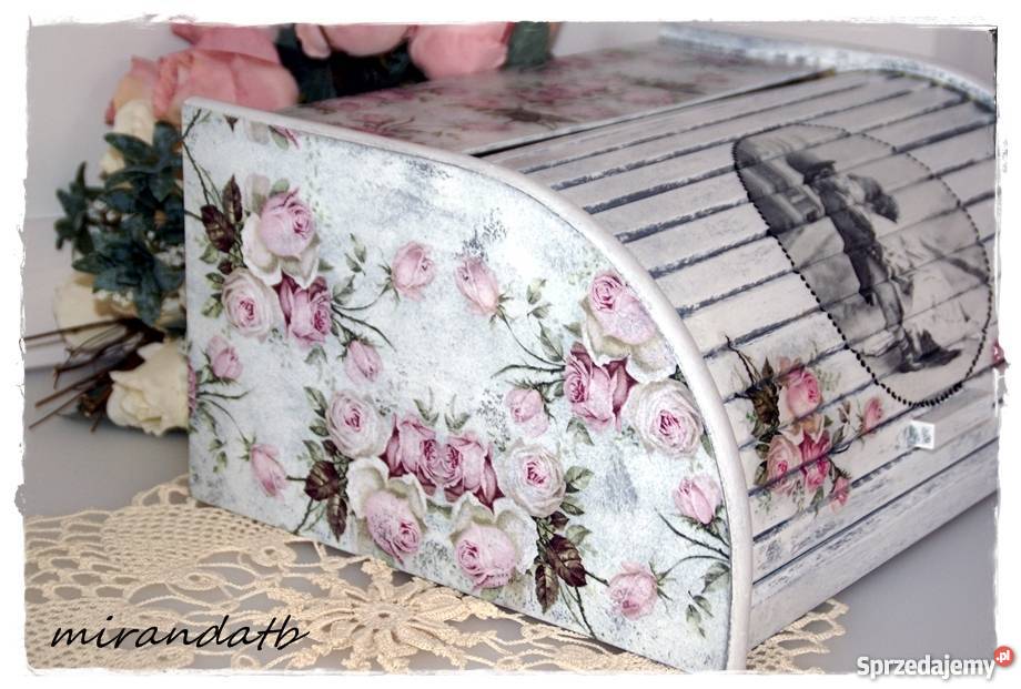 Chlebak róże decoupage dzieci vintage Białystok