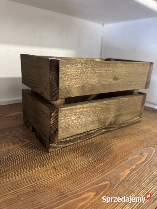 Drewniana skrzynka ręcznie robiona loft Piotrków Trybunalski