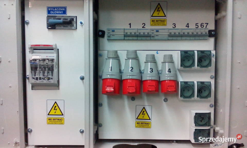 Erbetka rozdzielnia plac budowy złącze pomiar Elektryka i akcesoria