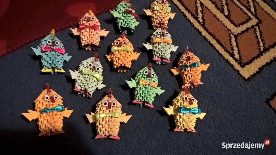 słodkie KURCZACZKI origami ozdoba prezent Puławy sprzedam
