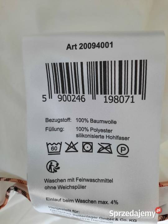 140x200 Kołdra wysokiej jakości 1200g Germany Szczerbice