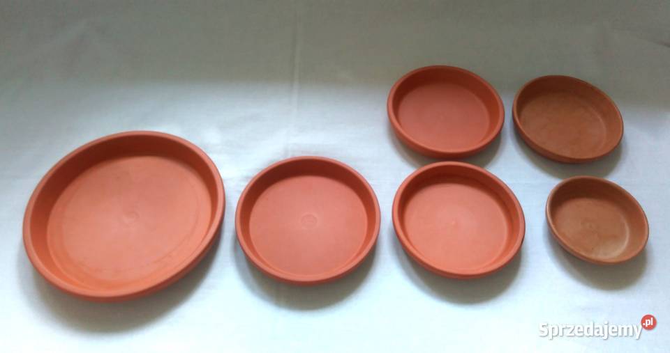 PODSTAWKI doniczek GLINA brązowa kpl6 NOWE Białystok