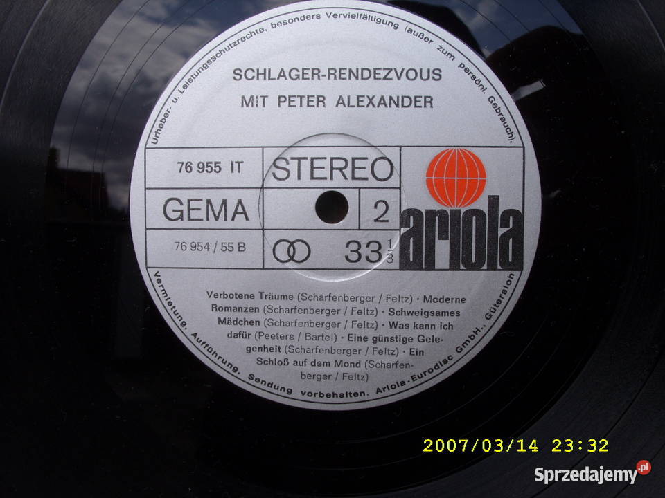 Plyta LP PETER ALEXANDER 2 LP GERMANY Wołów