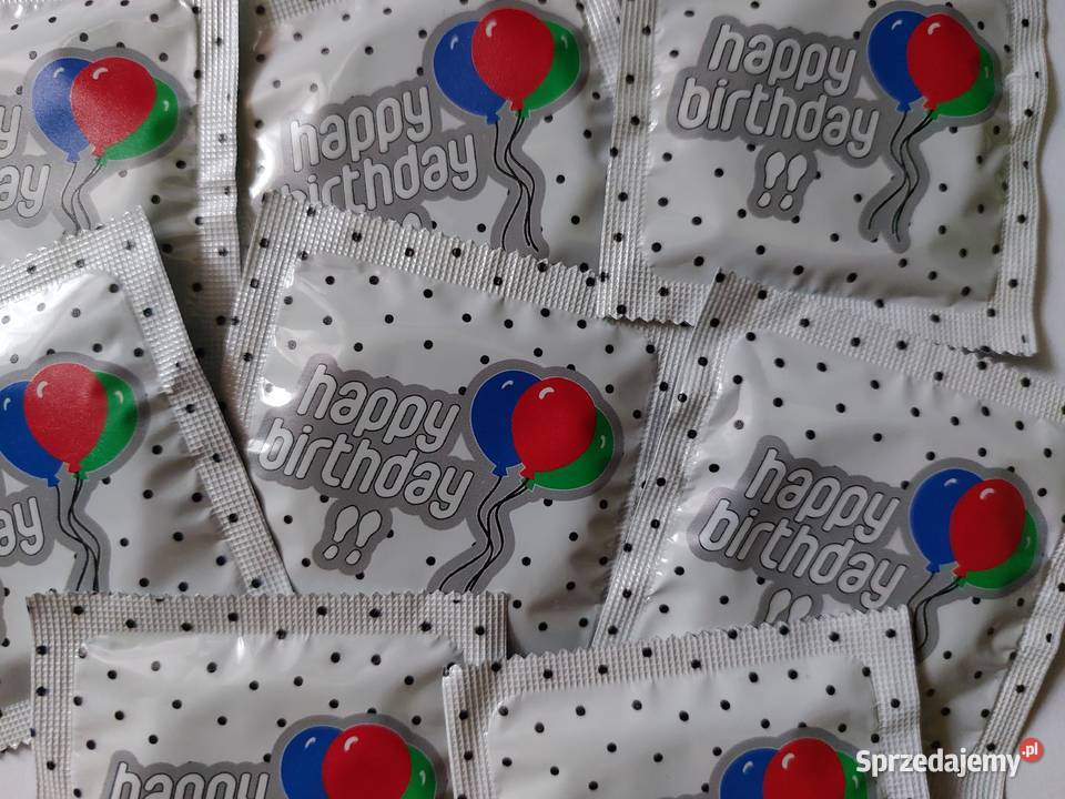 HAPPY BIRTHDAY - prezerwatywa z nadrukiem, pomysł na prezent