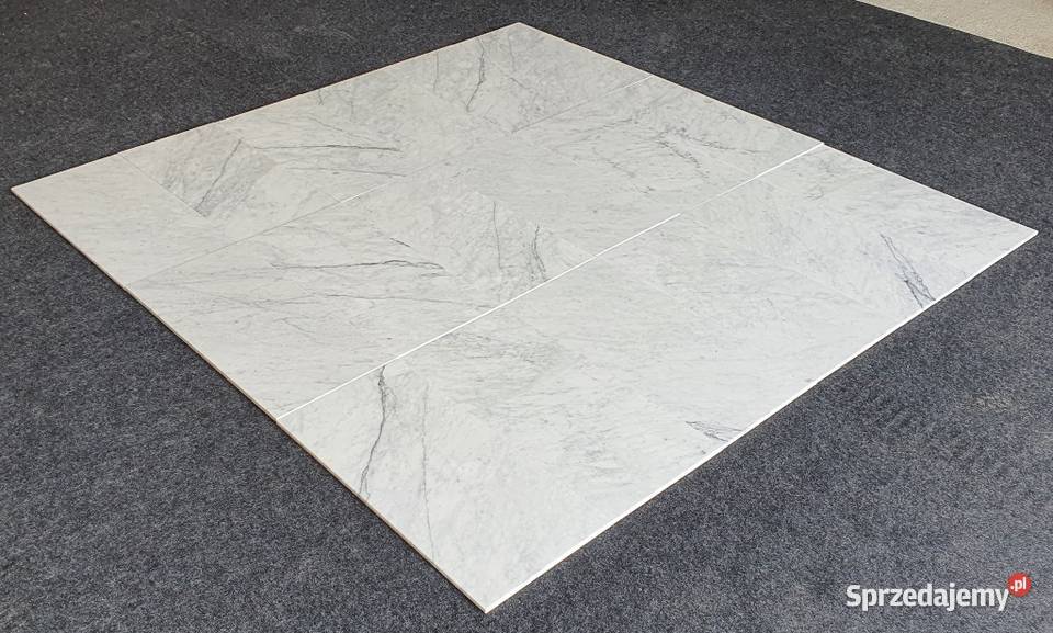 Biały marmur Carrara płytki podłogowe matowe Bielawa