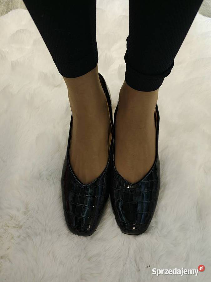 43 Czarne mega wygodne czółenka wieczorowe NOWE Czółenka Kraków sprzedam
