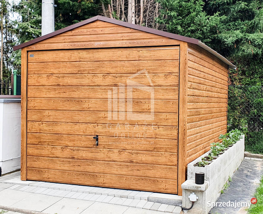 GARAŻ BLASZANY 3m x 6m dwuspadowy Brama Sprzedaż Nieruchomości Bochnia