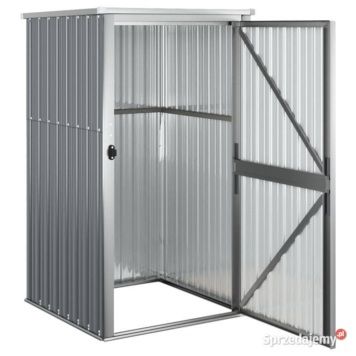 Szopa ogrodowa szara 88x89x161 stal