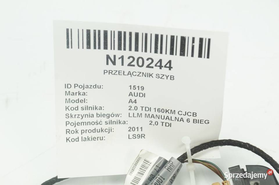 8K0959855A A4 B8 PRZEŁĄCZNIK SZYB Lipno