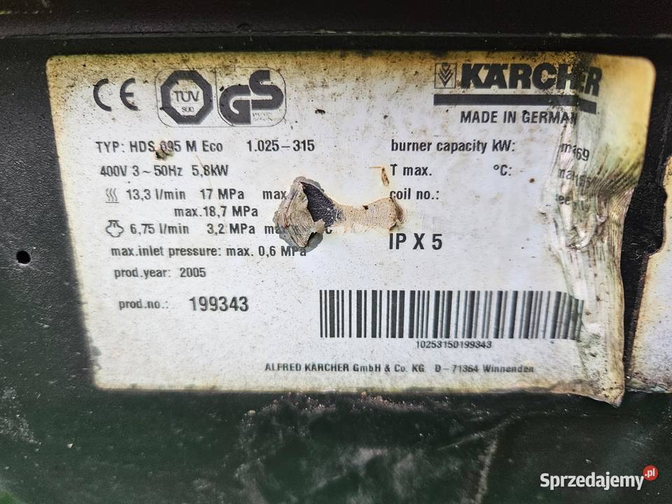 Myjka Gorąco wodna KARCHER HDS 695 M Eco Wysyłka mazowieckie Radom