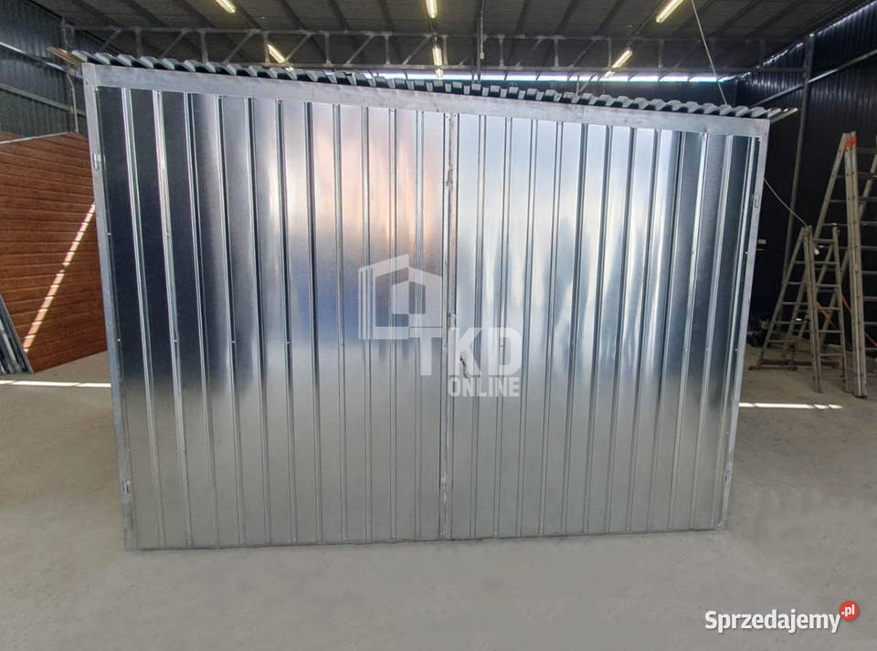 Garaż blaszany 3x5m brama dwuskrzydłowa ocynk Sprzedaż Kościerzyna