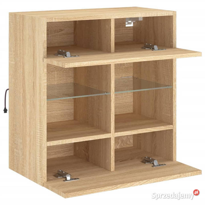Ścienna szafka TV z LED dąb sonoma 585x30x605 Warszawa sprzedam