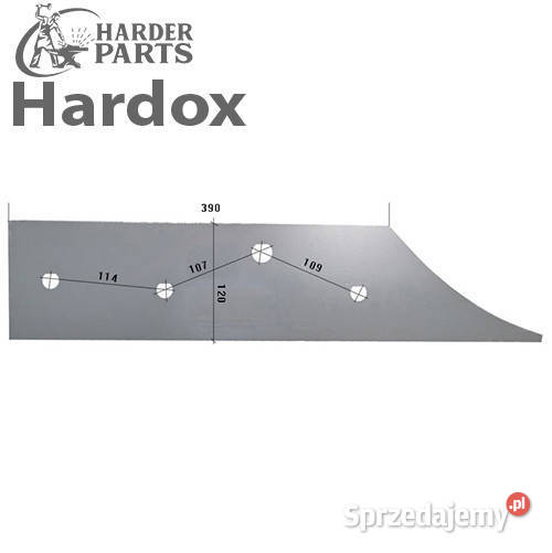 Płoza krótka HARDOX 1500ZL części do pługa Suwałki