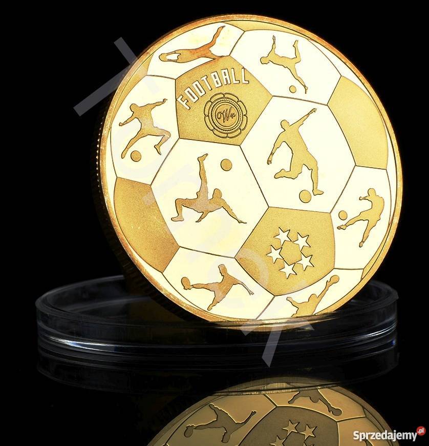 Lionel Messi Barcelona Moneta Medal Złoto 24 Numizmatyka