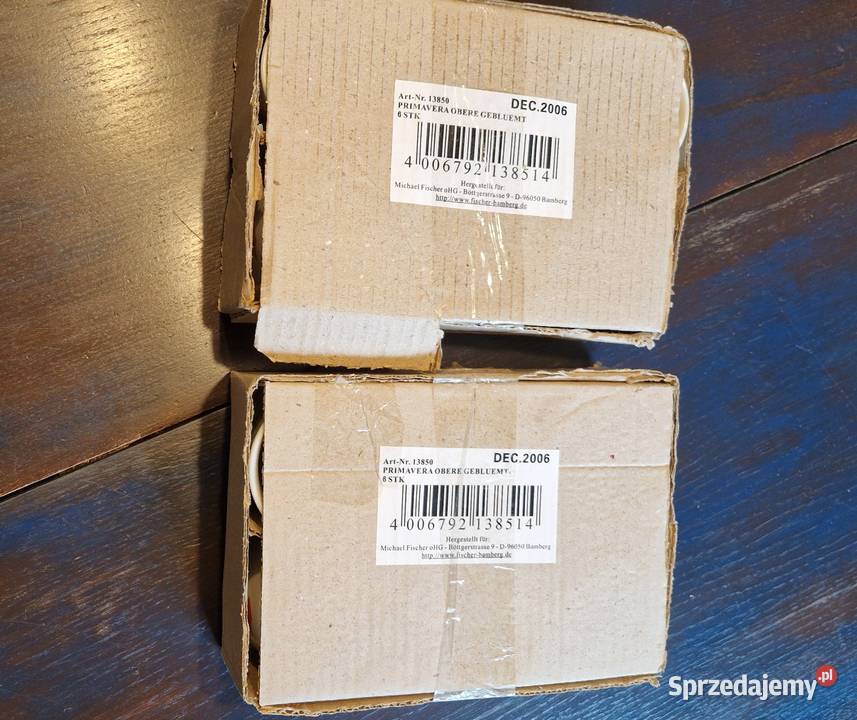 Zestaw 6 FILIŻANEKKUBKÓW porcelana sygnatura Lublin sprzedam