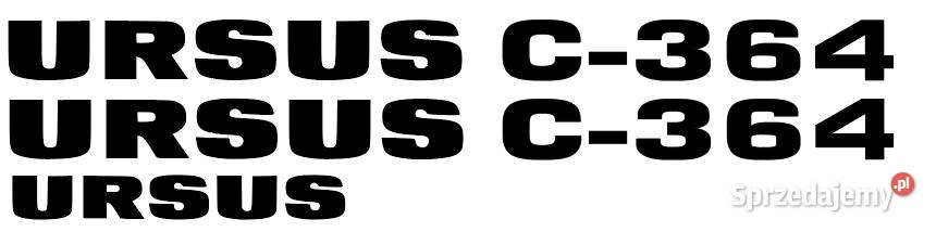 Naklejka napis czarna Ursus C364 bez tła Kamionna sprzedam
