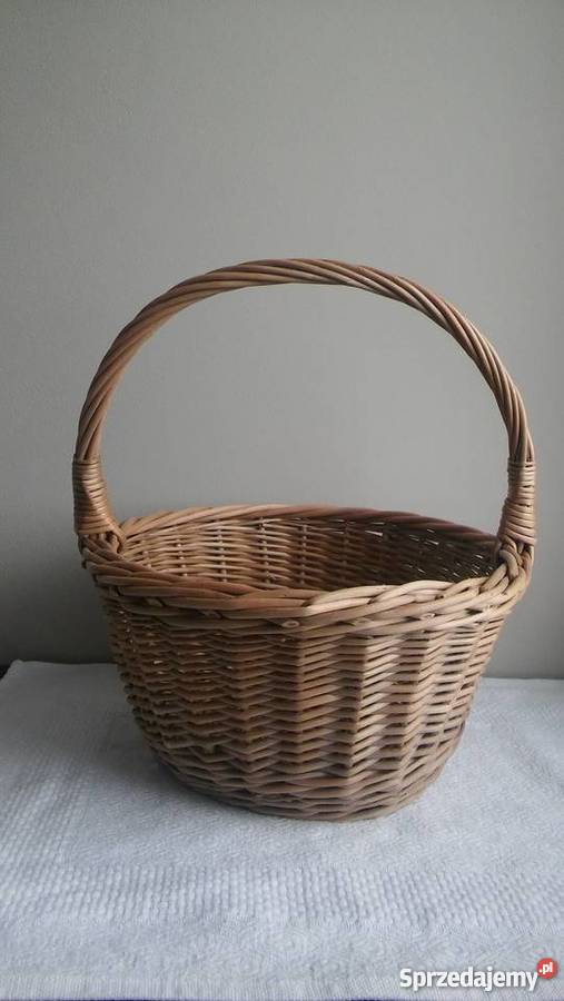 wiklinowy koszyk wygodna rączka na grzyby owoce Wyposażenie wnętrz Gdańsk