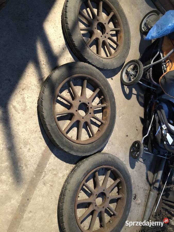 Zabytkowe felgi Kronprinz i opony Dunlop Opole
