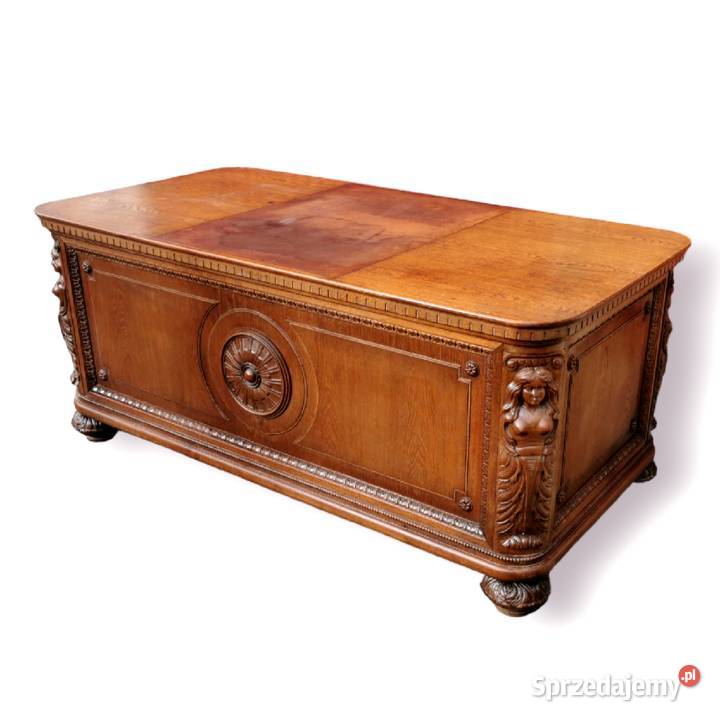 Ogromny neorenesansowy komplet gabinetowy z 1925 Wrocław