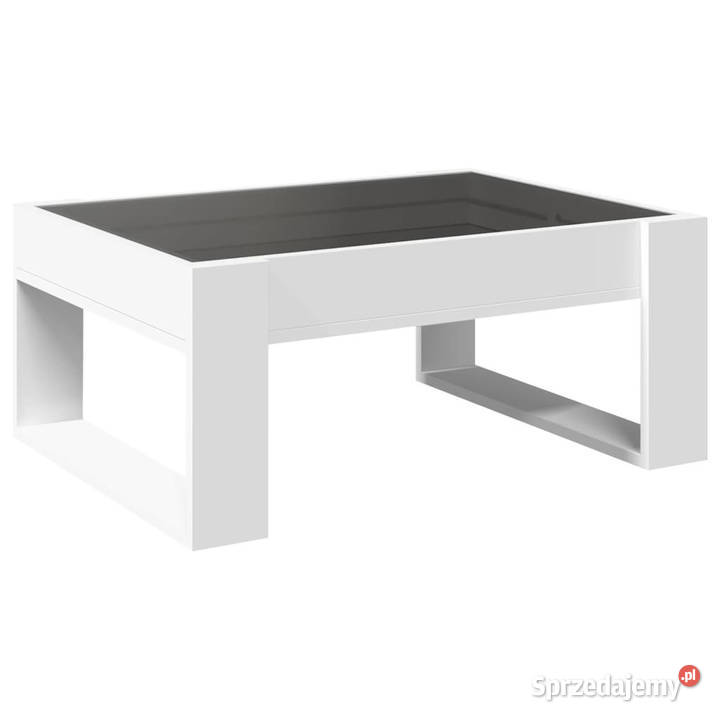 Stolik kawowy z LED Infinity biały 70x53x30 Warszawa