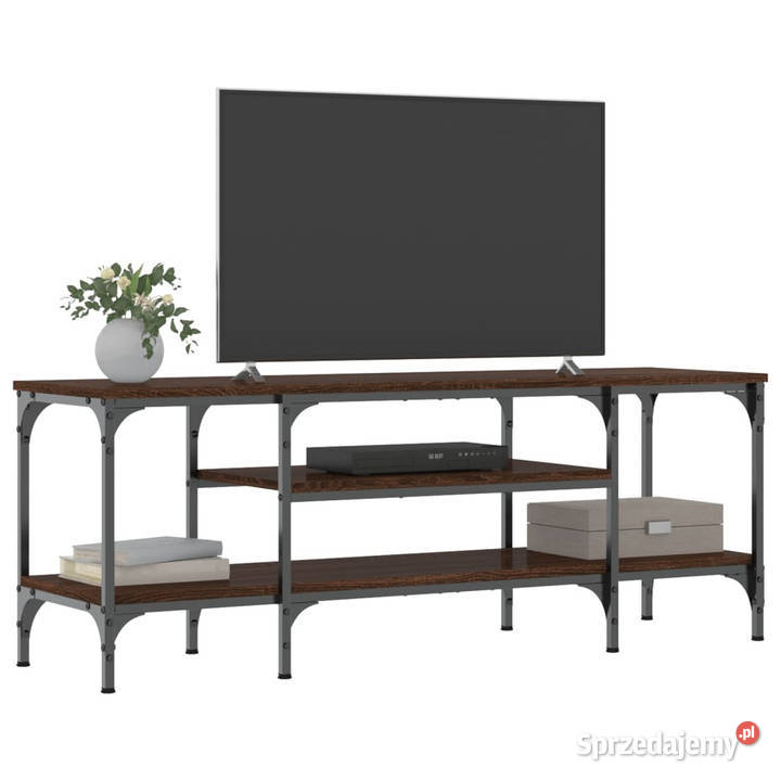 Szafka pod telewizor brązowy dąb 121x35x45
