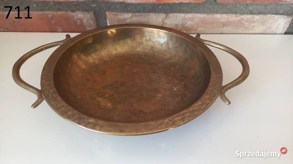 Mosiężna miska z uszami 711 zachodniopomorskie Gawroniec