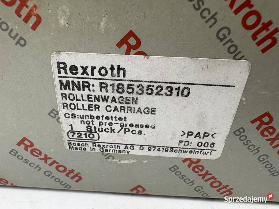 Rexroth R185352310 Wózek liniowy