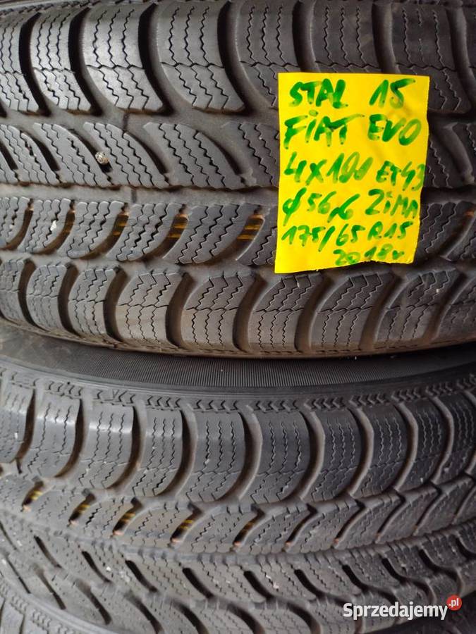 Koła stalowe zimowe 4x100 17565 R15 ET43 Fiat Witkowo