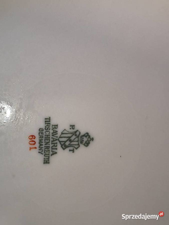 Porcelanowy talerz Tirschenreuth Bavaria kwiaty Chorzew sprzedam
