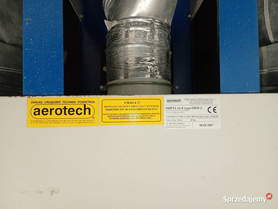 Odciąg firmy Aerotech silnik 22Kw Biznes i Przemysł Rzeszów