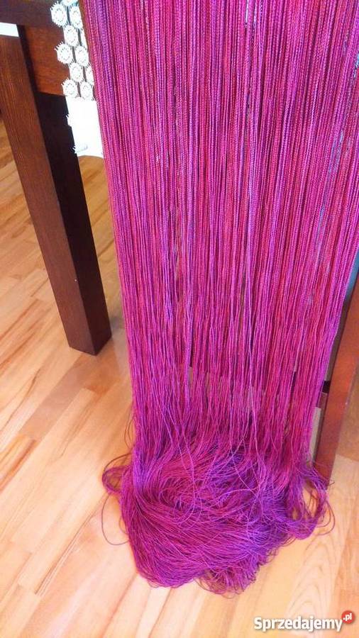 Firana makaron róż malina 290x250 odcienie różowego Wystrój okien