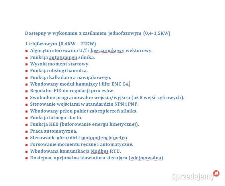 Falownik LG 075 kW 25A zas 3x400V SV008iG5A4 Czarnylas