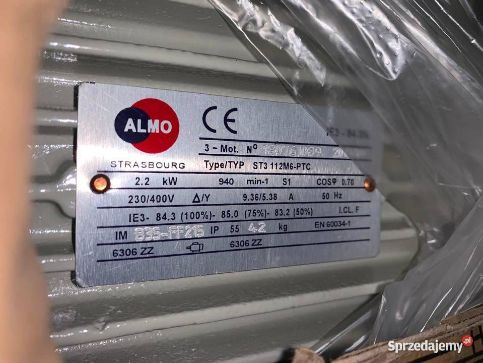 Silnik ALMO ST3112M6 PCT 400 V 22 kW 940 obrmin