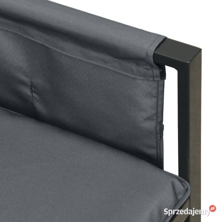 Ogrodowa sofa narożna antracytowa stal i Warszawa