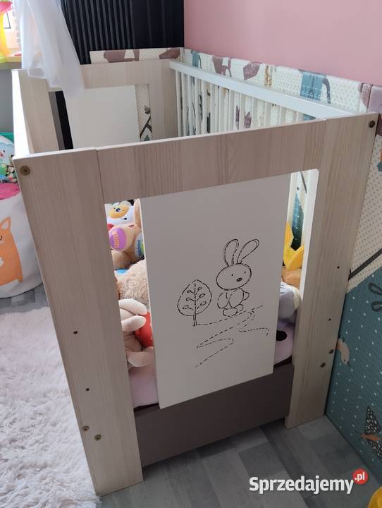 Łóżeczko niemowlęce Klupś Zajączek z materacem Zielona Góra