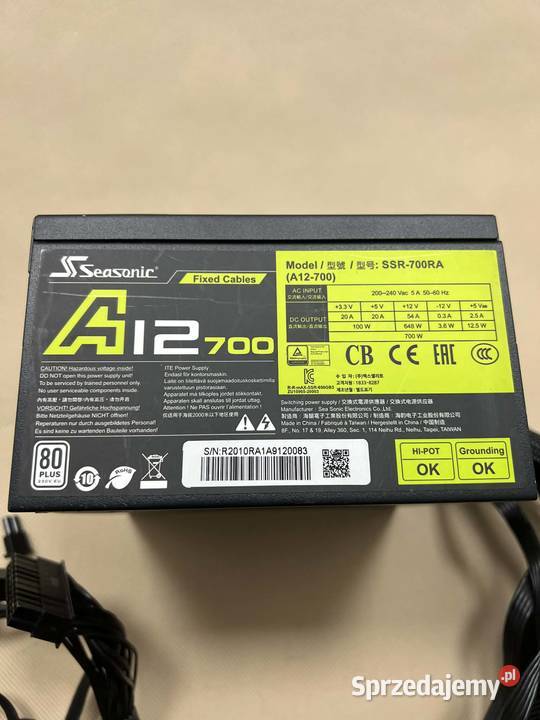Seasonic A12 700W Gwarancja SSR700RA A12700 Gliwice