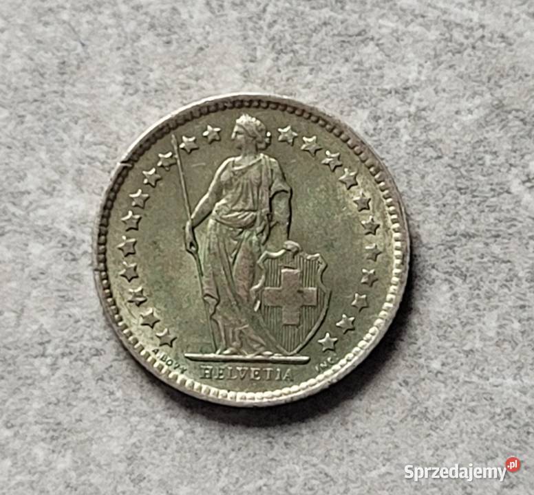 127 SZWAJCARIA srebro 12 Franka 1962 r Numizmatyka łódzkie