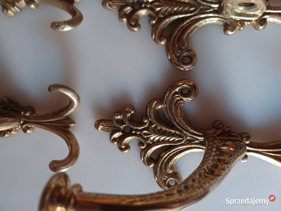 Piękny duży wieszak mosiężny Mosiądz Wieszaki Poznań