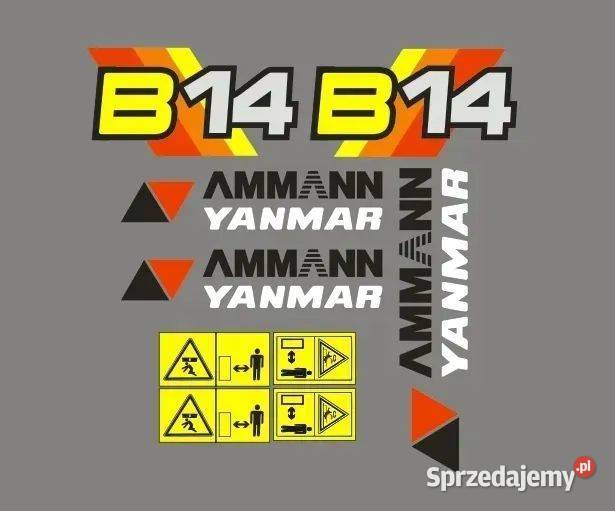Naklejki oklejenie AMMANN YANMAR B14 Zamiennik
