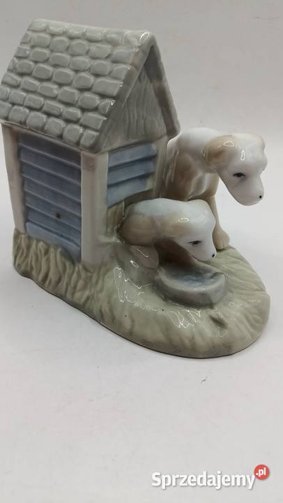 Figurka dekoracyjna pary psów budzie Zamość