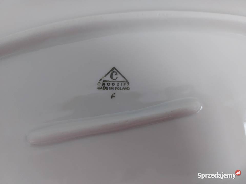 duży biały półmisek porcelana Chodzież owalny Poznań