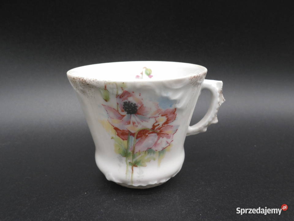 Stara Secesyjna filiżanka espressomokka Ręcznie wielkopolskie