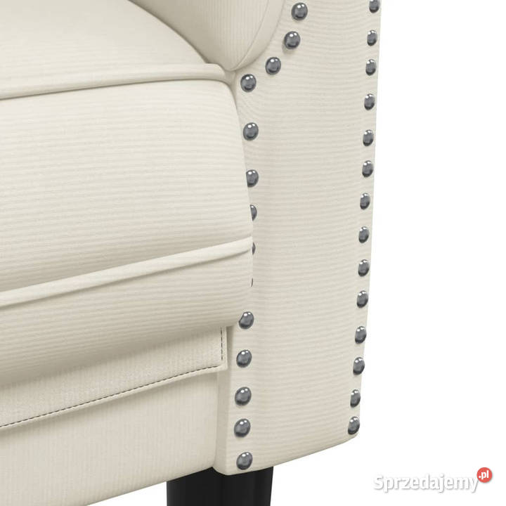 Sofa dwuosobowa kremowa aksamit WM372582