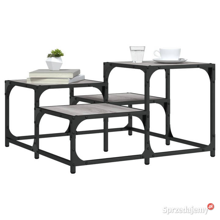 Stolik kawowy szary dąb sonoma 68x68x40 WM837750 Warszawa